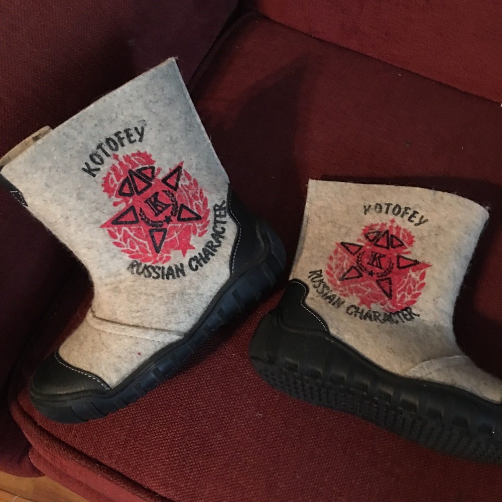 Kotofey winter Russian warm felt wool boots SZ 1